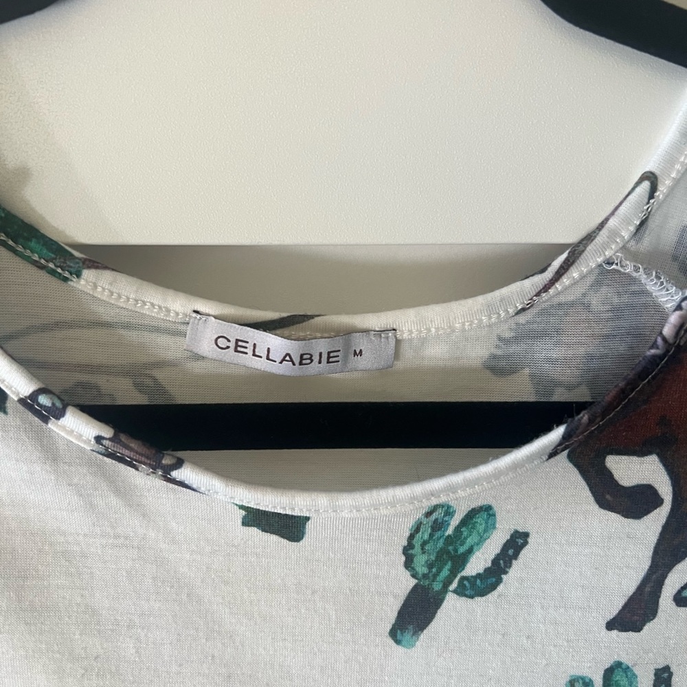 Western Print Fringe Tunic Top - Picture 4 of 6